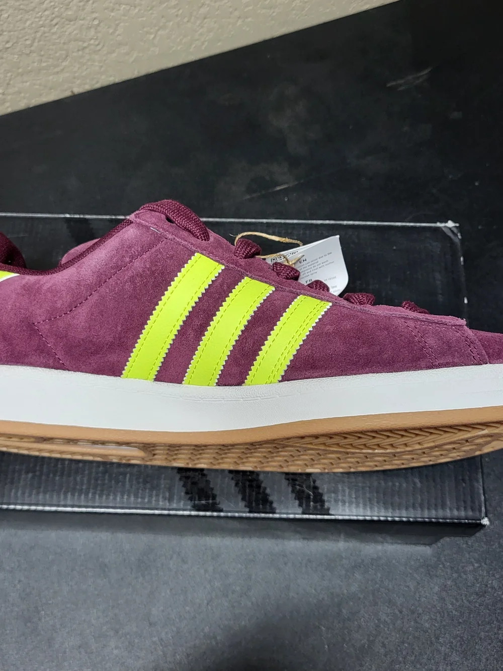 *NEW* Adidas Campus ADV Maroon/Yellow Size Mens 11.5 Womens 12.5 w/Tags & Box